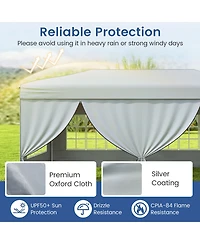 Mecaleft Pop-Up Canopy Tent with 6 Sidewalls, Instant Setup