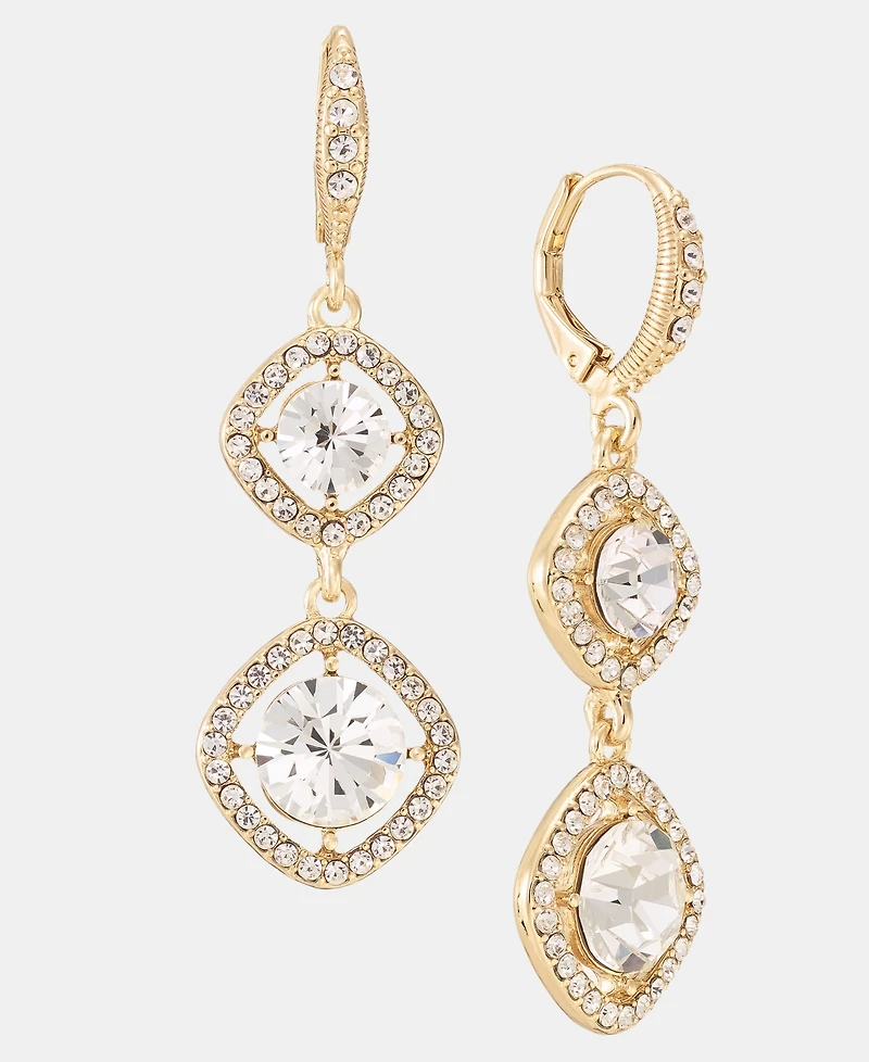Givenchy Crystal Double Drop Earrings