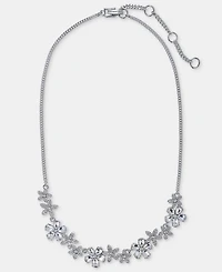 Givenchy Crystal Flower Statement Necklace, 16" + 3" extender