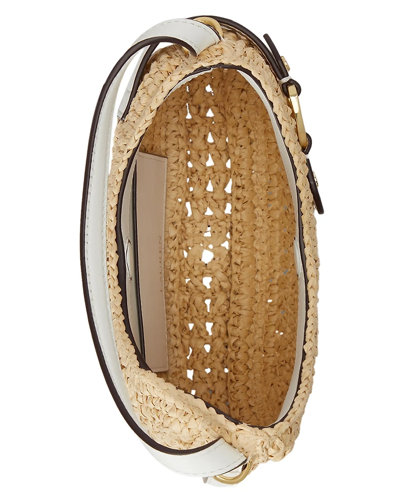 Lauren Ralph Lauren Tasha Mini Woven Straw Crossbody Bag