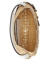 Lauren Ralph Lauren Tasha Mini Woven Straw Crossbody Bag