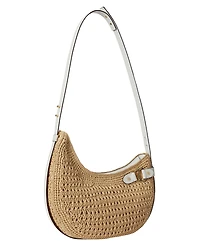Lauren Ralph Lauren Crocheted Straw Medium Tasha Shoulder Bag