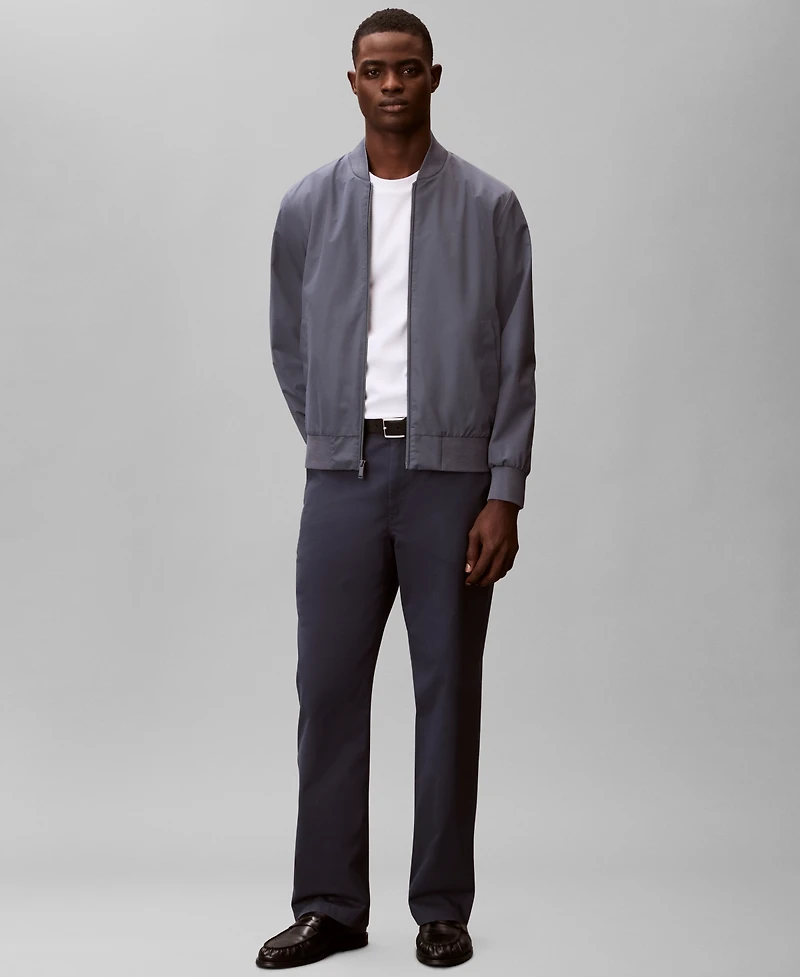 Calvin Klein Men's Birdseye Round Collar Bomber Jacket