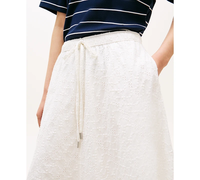 Tommy Hilfiger Women's Broderie Elasticated Waist Skirt