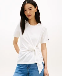 Tommy Hilfiger Women's Knot Detail Short-Sleeve T-Shirt