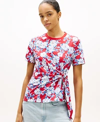 Tommy Hilfiger Women's Knot Detail Short-Sleeve T-Shirt