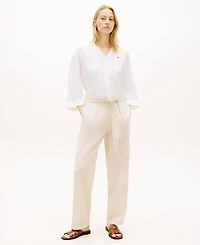 Tommy Hilfiger Women's Belted Tapered Pants