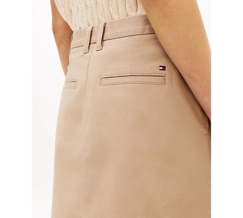 Tommy Hilfiger Women's Twill-Slim Short Skirt