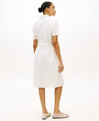 Tommy Hilfiger Broderie Knee-Length Short-Sleeve Shirt Dress