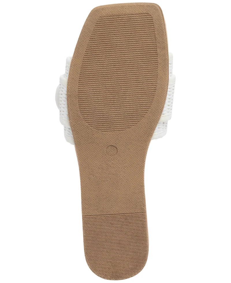 Juicy Couture Women's Zapphire Heart Buckle Slide Flat Sandals