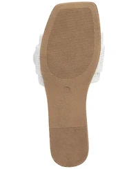 Juicy Couture Women's Zapphire Heart Buckle Slide Flat Sandals