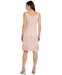 R & M Richards Women's Lace Pleat Hem Jacket Dress