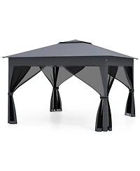 Mecale 11x11 ft Pop-Up Gazebo with Mesh Netting & Double Roof