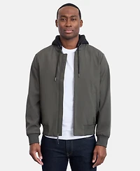 Calvin Klein Men's Bomber Knit Hood Jacket