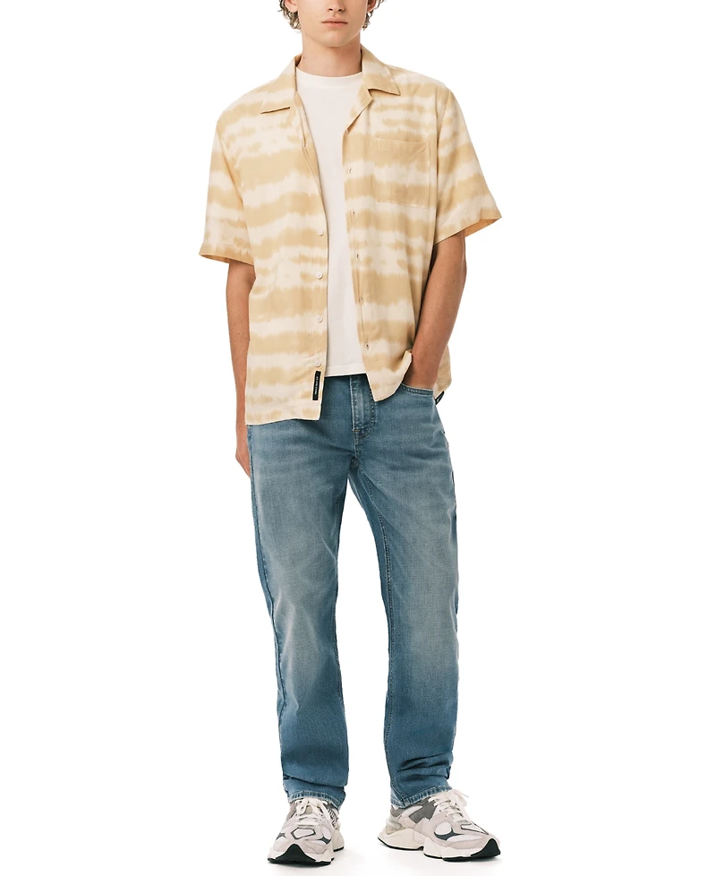Buffalo David Bitton Men's Tie-Dye Stripe Camp Shirt