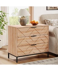 Tribesigns 31" Wide Night Stand with Metal Legs