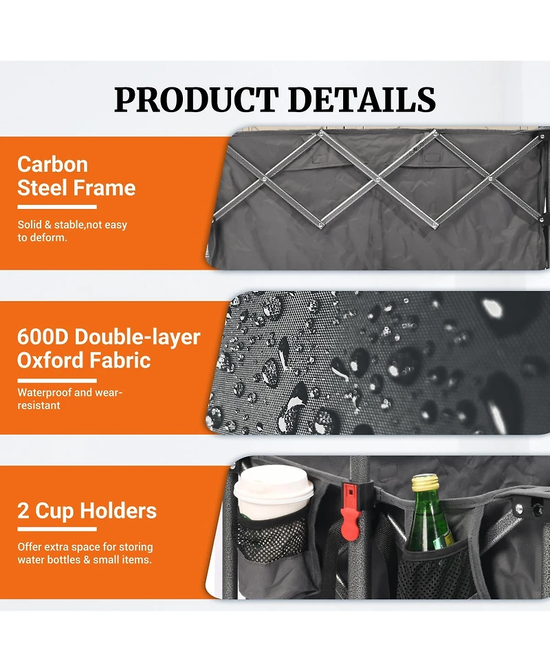 Rainsken Convertible Folding Heavy Duty Wagon Cart