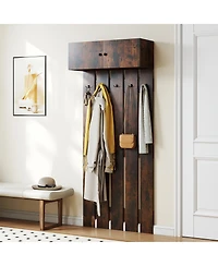 Sugift Entryway Wall Coat Rack Wall Mounted Coat Clothes Rack