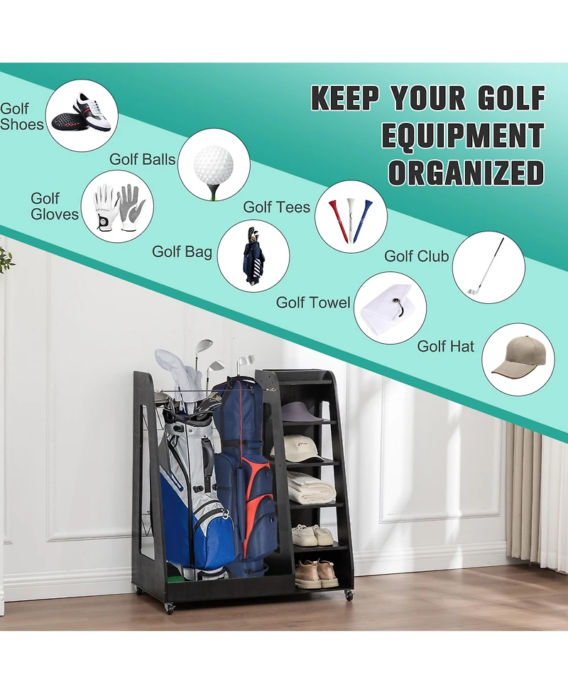 Rainsken Golf Bag Storage Rack