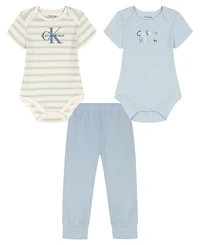 Calvin Klein Baby Boys' Short-Sleeve Bodysuit and Jogger Pants, 2-Piece Set