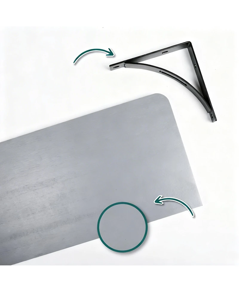 Yigii Wooden Wall Shelves Set of 2 - Easy Install, Sturdy, Multi-Use