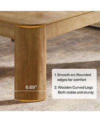 Tribesigns Square Coffee Table, 39.37-Inch Simple Center Table for Living Room, Farmhouse Wooden Cocktail Tea