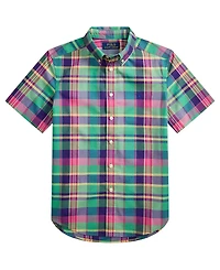 Polo Ralph Lauren Boys 8-20 Gingham Cotton Poplin Short-Sleeve Shirt