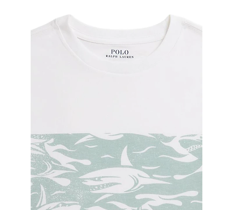 Polo Ralph Lauren Boys 8-20 Shark-Print Cotton Jersey Tee