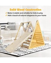 Mecale 4-in-1 Indoor Jungle Gym with Baby Swing and Climbing Ramp for Toddlers