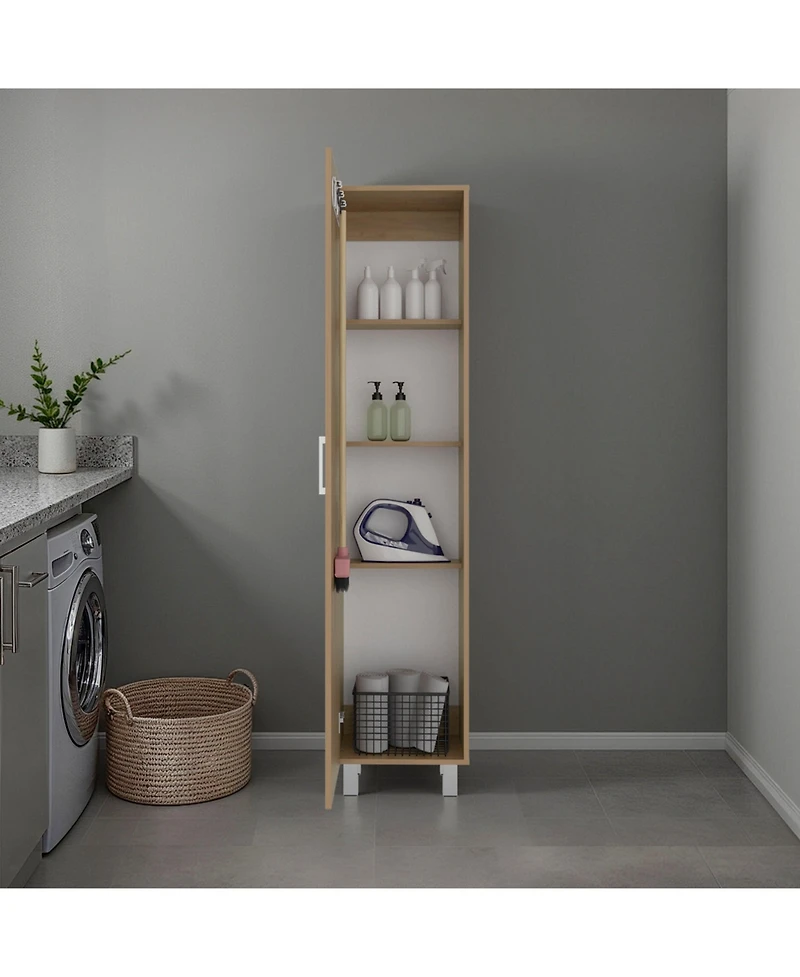 Fm Furniture Vegas Storage Cabinet for Laundry Room with Fixed Shelves