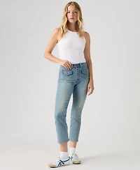 Levi's Women's Wedgie Flap Pocket High Rise Cropped Jeans
