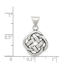 Curata Jewelry 925 Sterling Silver 18 Inch Antiqued Celtic Knot Necklace