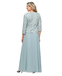 Alex Evenings Petite Soutache-Bodice Gown & Jacket