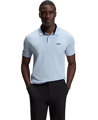 Boss by Hugo Boss Men's Stretch-Cotton Stripe Trims Polo Shirt