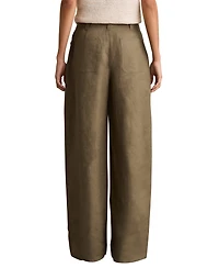 Reiss Women's Linen Wide-Leg Pants
