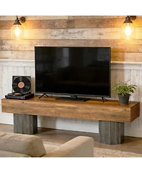 Tribesigns 63" Tv Stands for TVs up to 55''/65''/70'', Modern Low Media Entertainment Center for Living Room