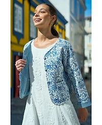 Yumi Women's Reversible Cotton Quilted Jacket