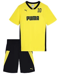 Puma Boys' 8-16 Short-Sleeve Graphic T-Shirt & Shorts, 2-Piece Set
