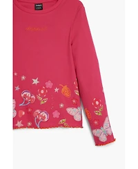 Desigual Girls Girls's Long sleeve T-shirt with floral logo