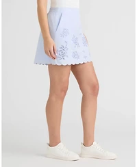 Nvlt Women's Eyelet Mini Skirt