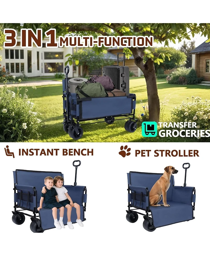 Rainsken Convertible Folding Wagon Cart