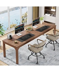 Tribesigns Long Computer Desk, 2 Person Desk for Home Office, Coffee