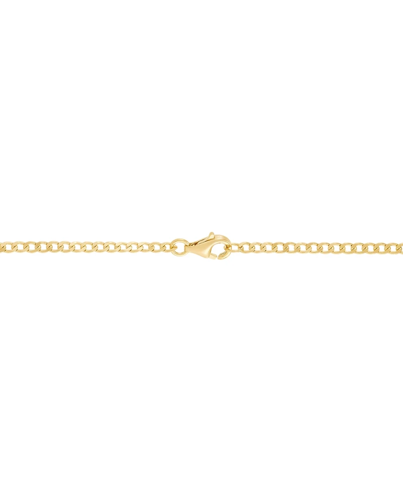 Macy's Created Pink Sapphire (1-3/4 ct. t.w.) Station Necklace in 14k Yellow Gold-Plated Sterling Silver