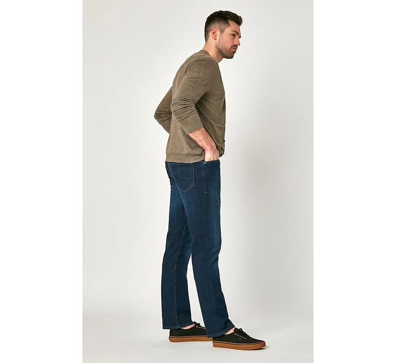 Mavi Jeans Men's Deep Clean Comfort Matt Mid Rise Relaxed Straight Leg