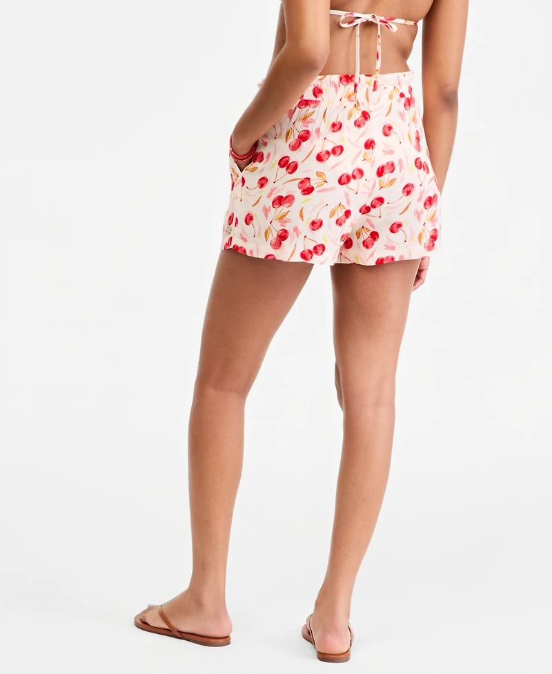 Roxy Women's Cherry Printed Swim Cover Up Shorts