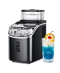 Euhomy 34-lb Cube Ice Countertop Portable Ice Maker in Black with Self Cleaning