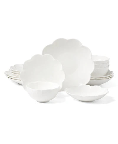 Lenox Studio 1414 Scallop 16-Pc. Dinnerware Set, Service For 4