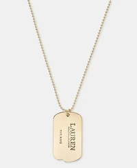 Lauren Ralph Lauren Gold-Tone 36" Logo Tag Pendant Necklace