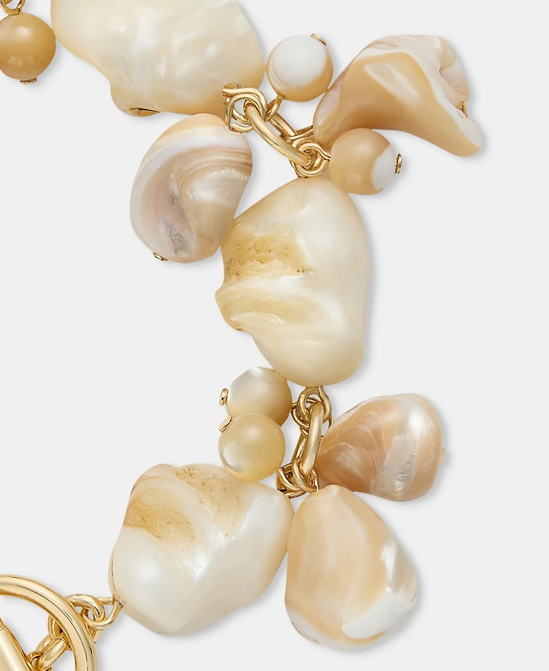 Lauren Ralph Lauren Gold-Tone Mother of Pearl Shell Flex Bracelet