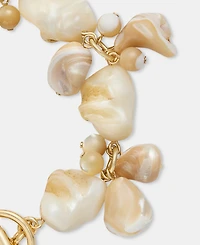 Lauren Ralph Lauren Gold-Tone Mother of Pearl Shell Flex Bracelet